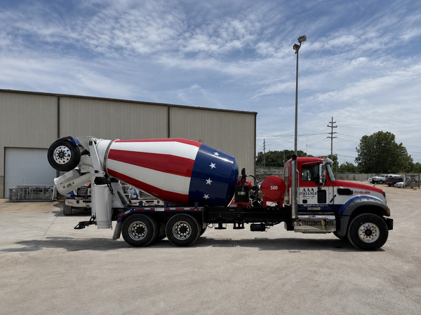AAA Zoellner ready mix concrete mixer truck side view