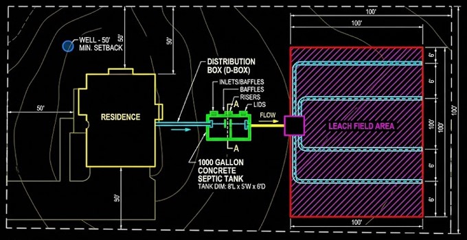Septic planning illustration