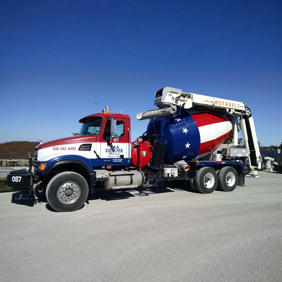 AAA Zoellner mixer-mounted conveyor equipment